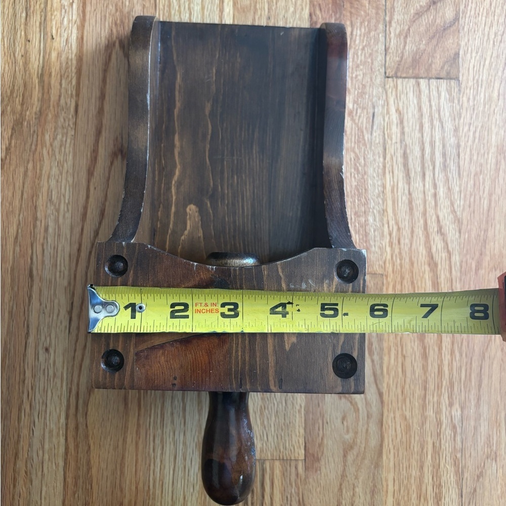Vintage Wood Colonial Style Scoop Handle Sconce Candle Holder Brown - Picture 7 of 9